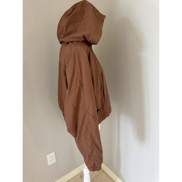 Victoria’s Secret Parachute Jacket Womens XL Slouchy Cropped Brown Bronze - Picture 9 of 16